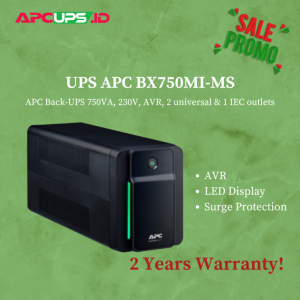 APC Back-UPS 750VA, 230V, AVR, 2 universal & 1 IEC outlets